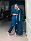 Teal Blue Colour Top With Bottom Dupatta Wholesalers In Delhi NNK3043